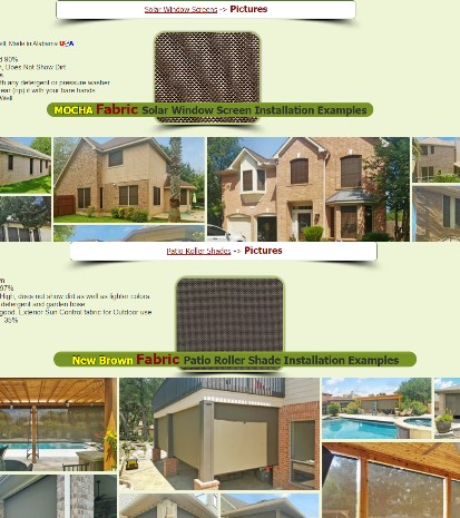 My Austin TX solar screens pictures page