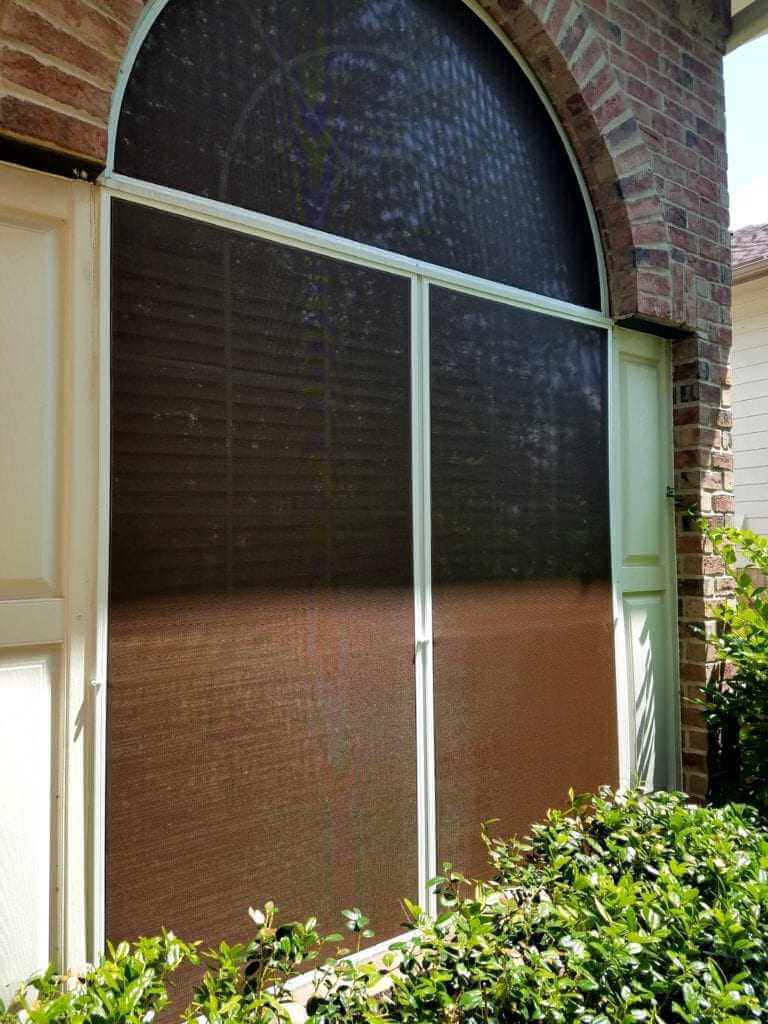 With this picture you can get a feel for that mocha solar screen fabric. This picture shows the Mocha tint better than most of the pictures I took for this house.