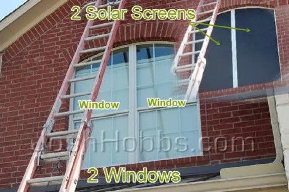 Side by side solar screen example